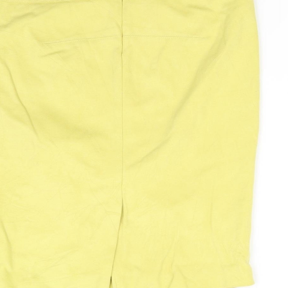 Marella Womens Yellow Flare Skirt Size 8