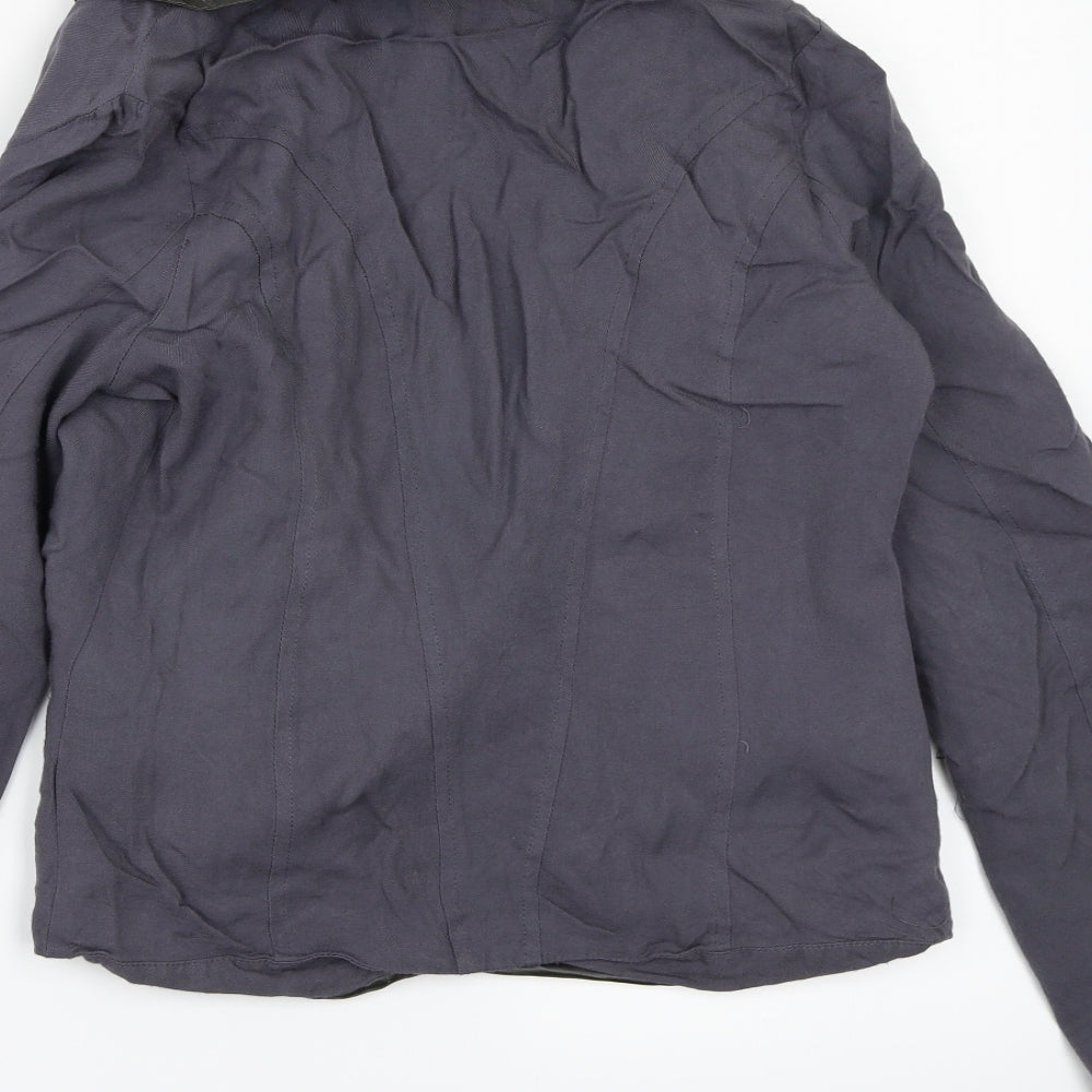 Crafted Womens Purple Jacket Blazer Size 10