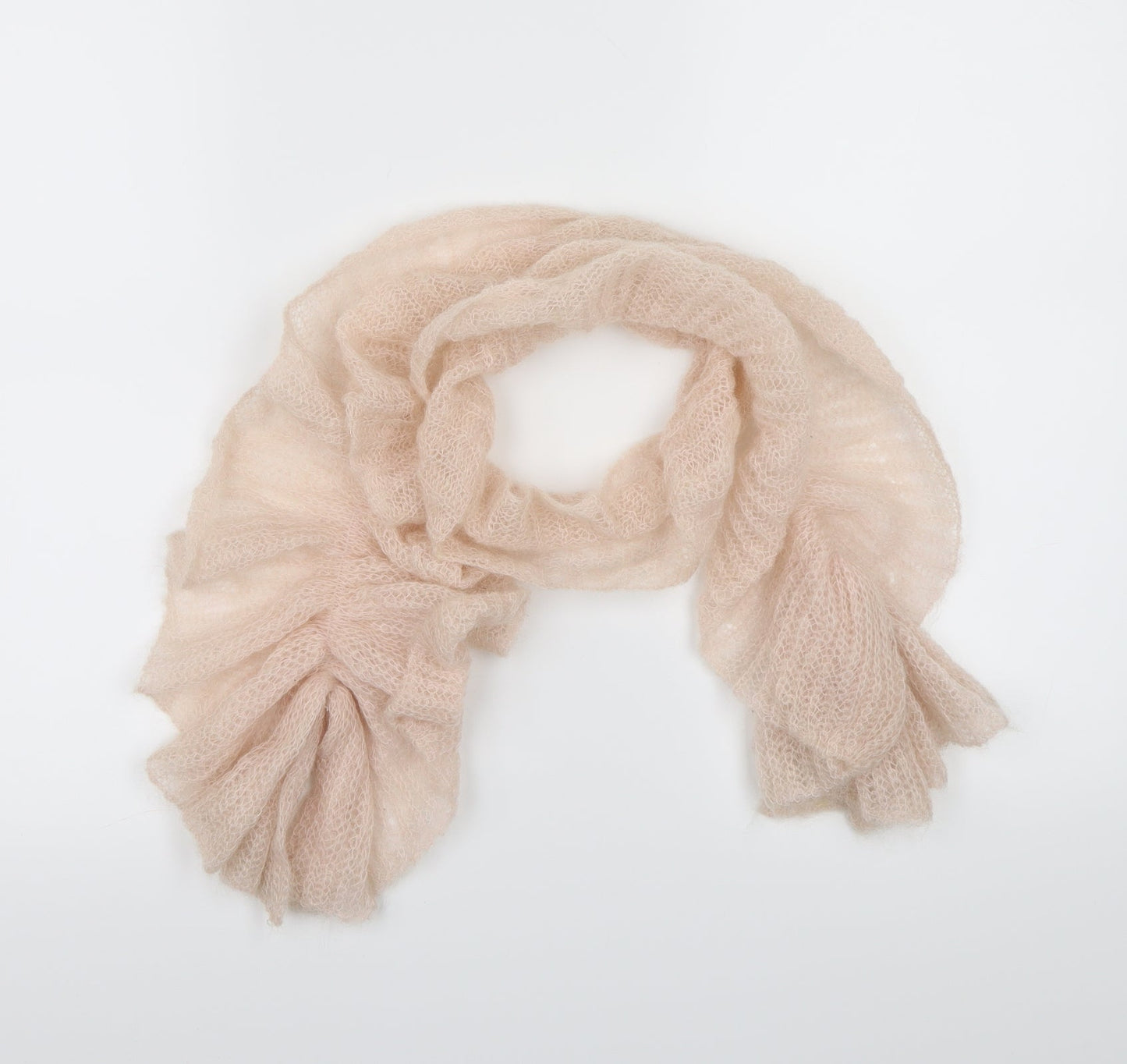 Preworn Pink Knit Scarf