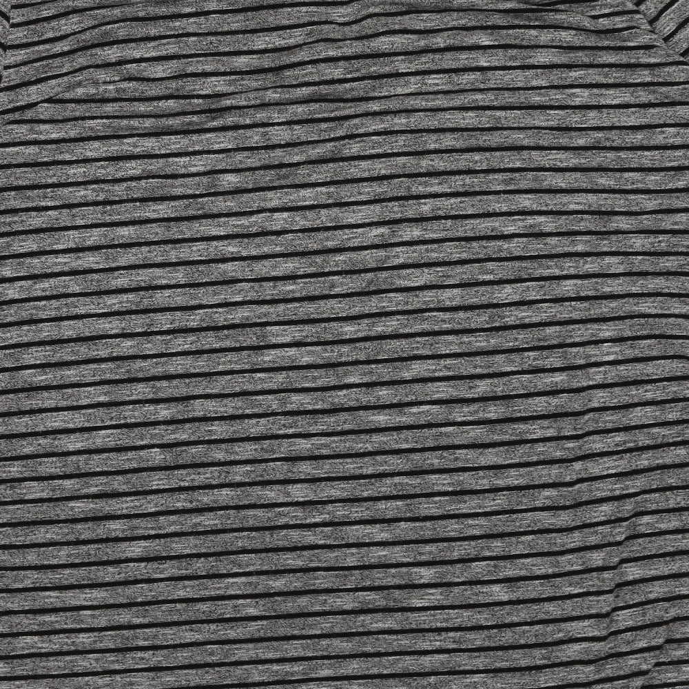 George Womens Grey Striped Knit Pullover Jumper Size 14