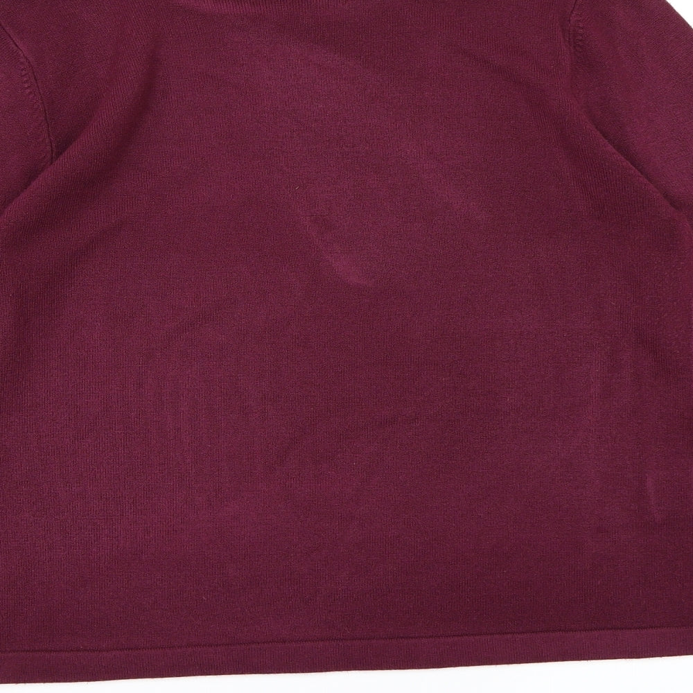 Papaya Womens Purple Knit Pullover Jumper Size 14