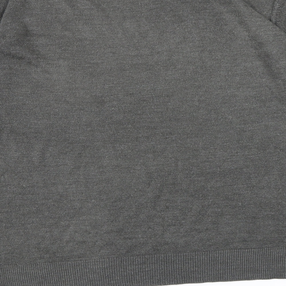 George Mens Grey Knit Pullover Jumper Size L
