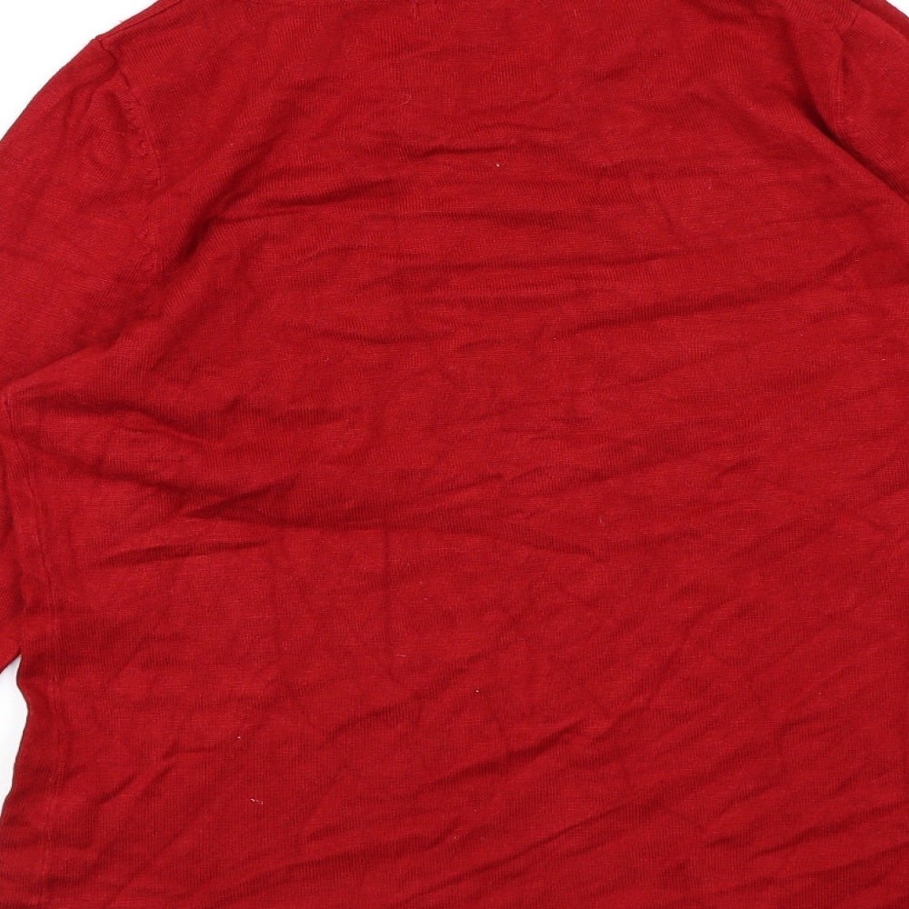 Sky Designs Womens Red Knit Pullover Jumper Size S