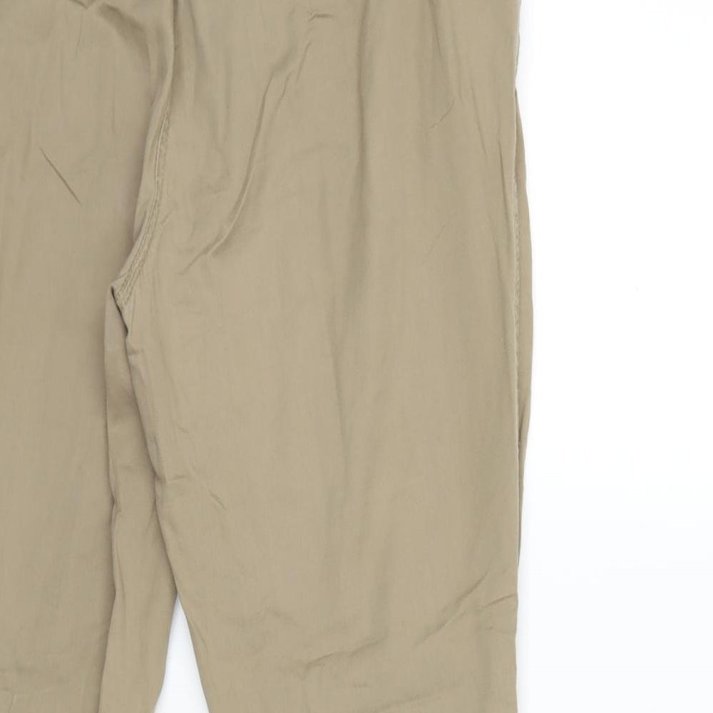 BHS Womens Beige Cargo Trousers Size 12 L26 in