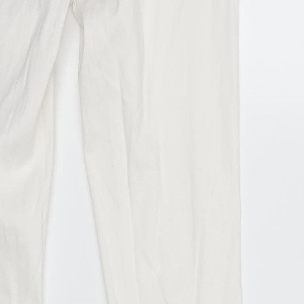 Preworn Womens White Denim Skinny Jeans Size 10 L30 in