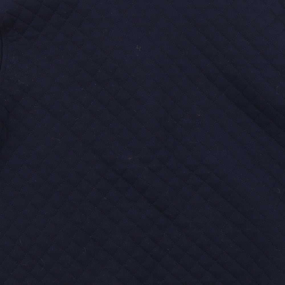BM Casual Womens Blue Quilted Coat Size 16