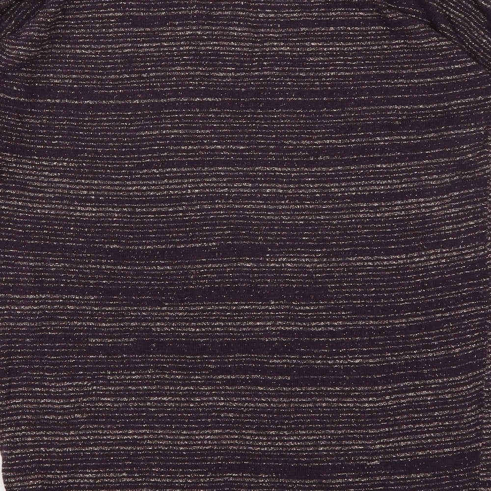 Gap Womens Purple Striped Pullover Jumper Size S