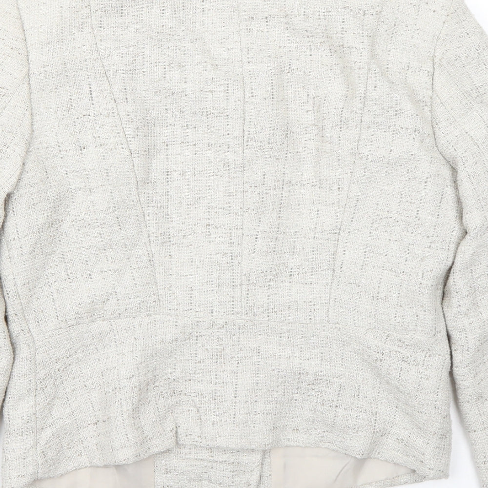 H&M Womens Ivory Jacket Coat Size 6