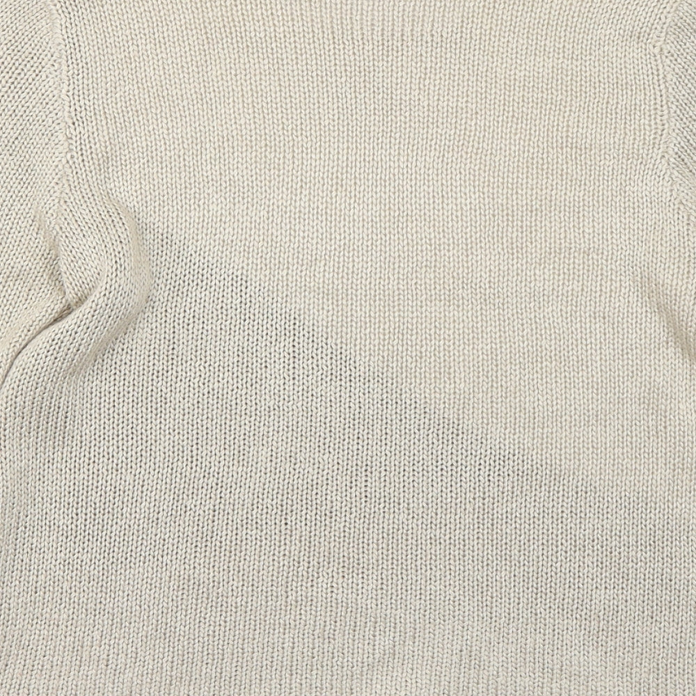 marble Womens Beige Basic T-Shirt Size 2