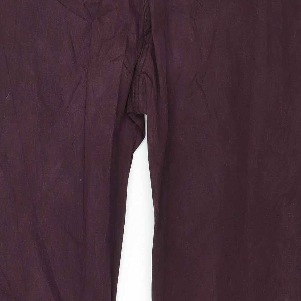 Pterworn Womens Purple Denim Straight Jeans Size 14 L27 in