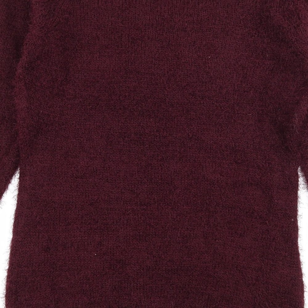 Studio Womens Purple Knit Pullover Jumper Size 8