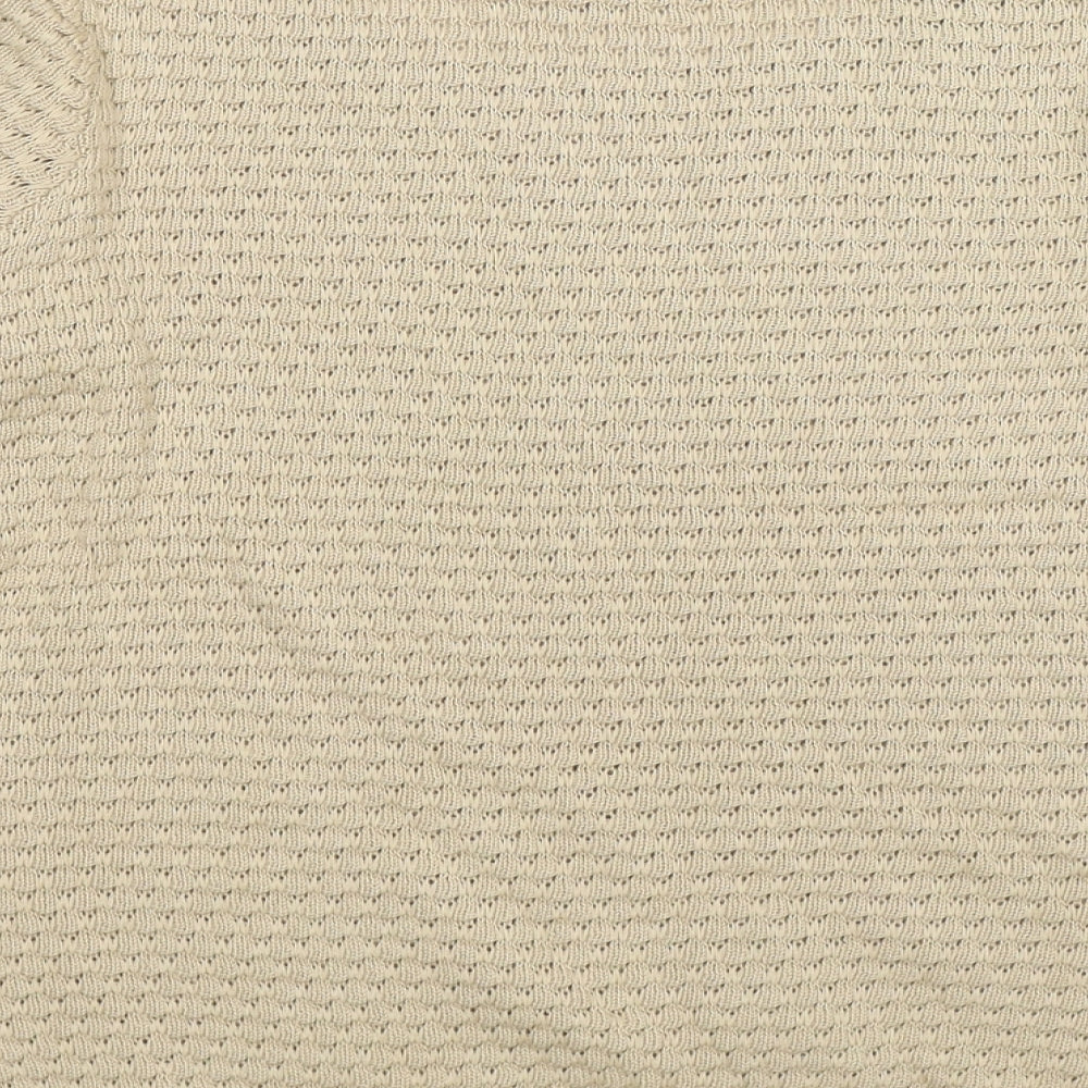 Cristina B Womens Beige Knit Pullover Jumper Size M