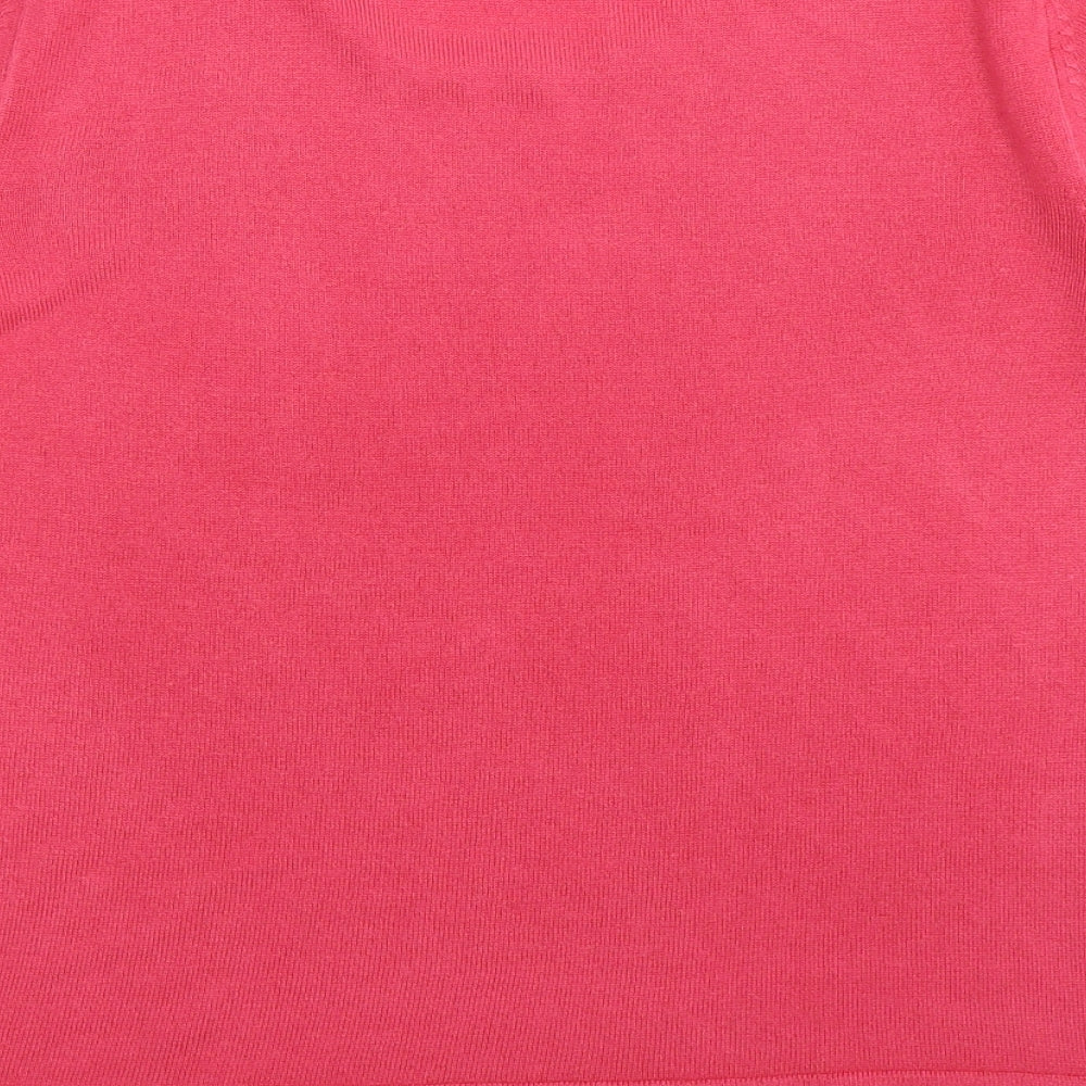 Marks & Spencer Womens Pink Knit Pullover Jumper Size 16