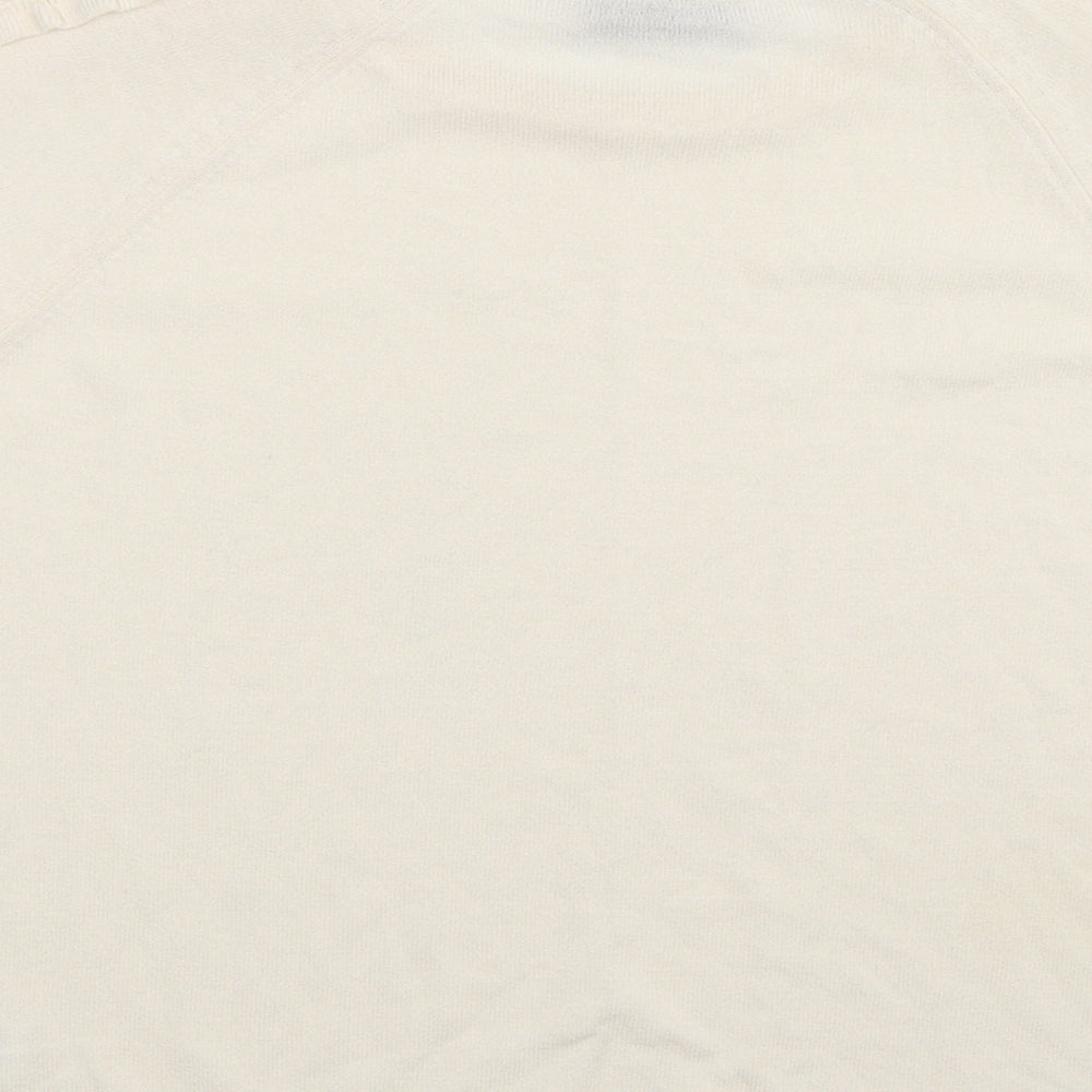 Marks & Spencer Womens White Knit Pullover Jumper Size 12