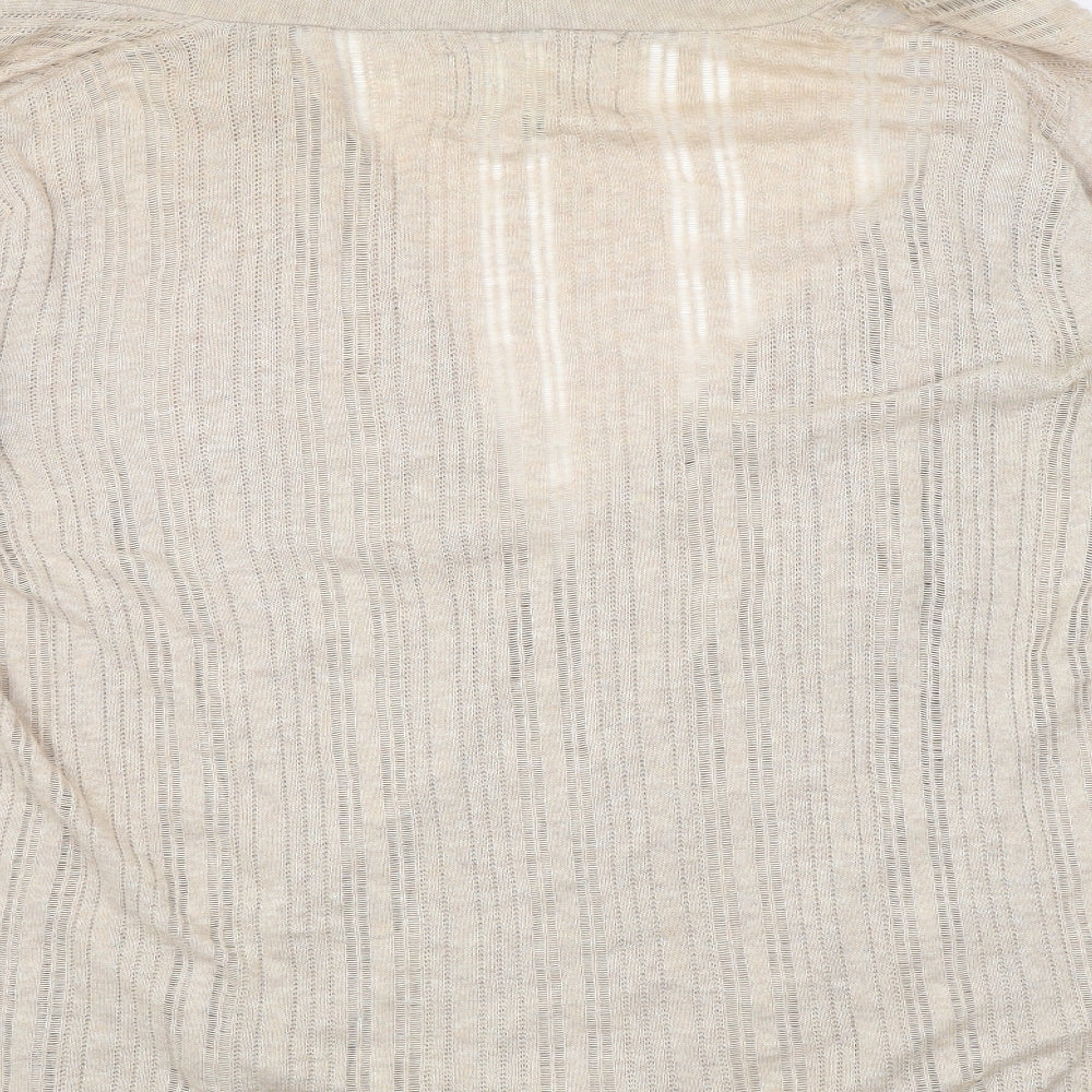 River Island Mens Beige Knit Cardigan Jumper Size M