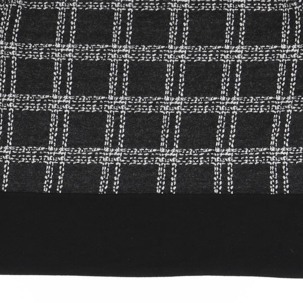 TU Womens Black Check Pullover Jumper Size 10