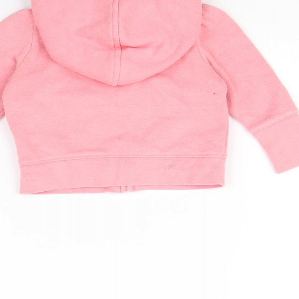 Gap Girls Pink Full Zip Jumper Size 3-6 Months