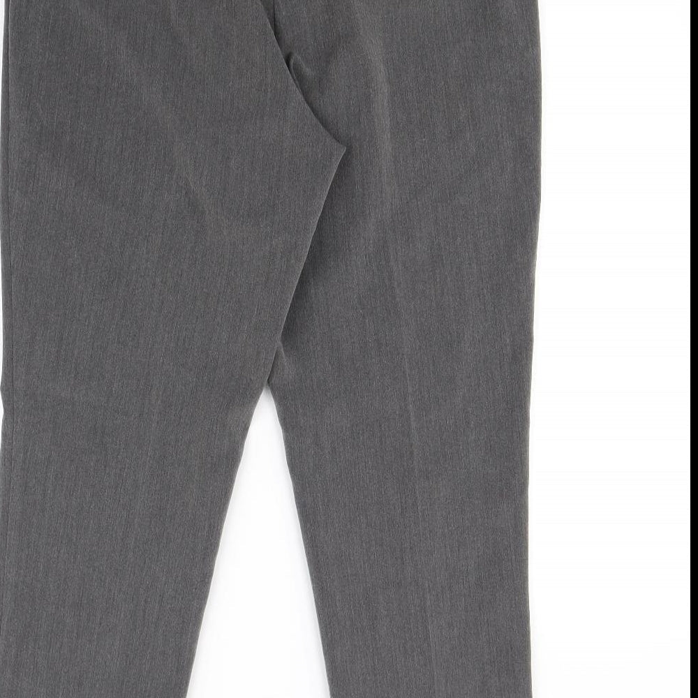 Mia Moda Womens Grey Dress Pants Trousers Size 14 L30 in