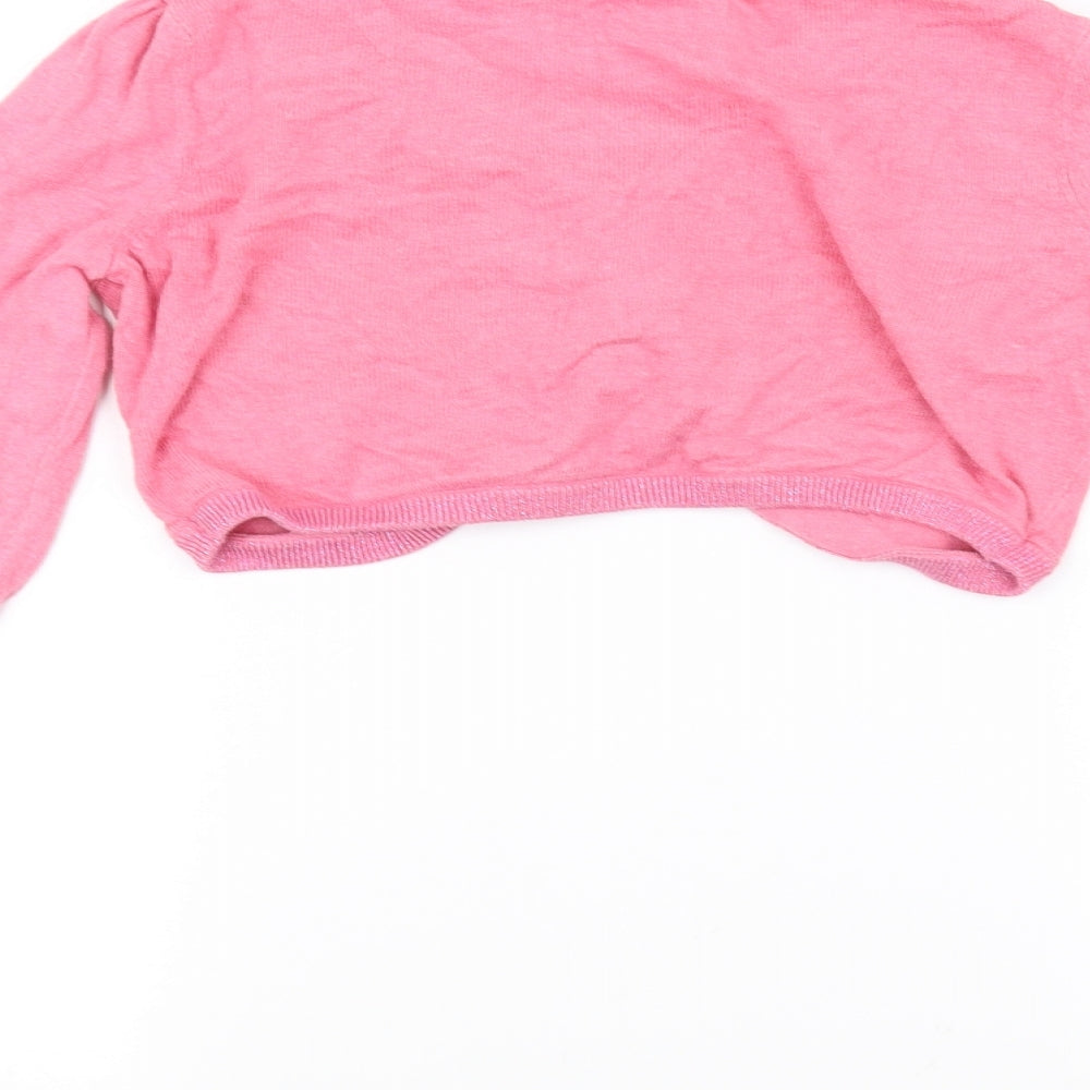 MW Girls Pink Cardigan Jumper Size 11-12 Years