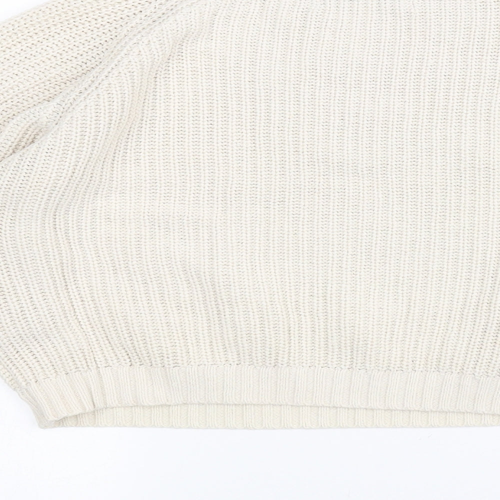 NEXT Womens White Knit Pullover Jumper Size M