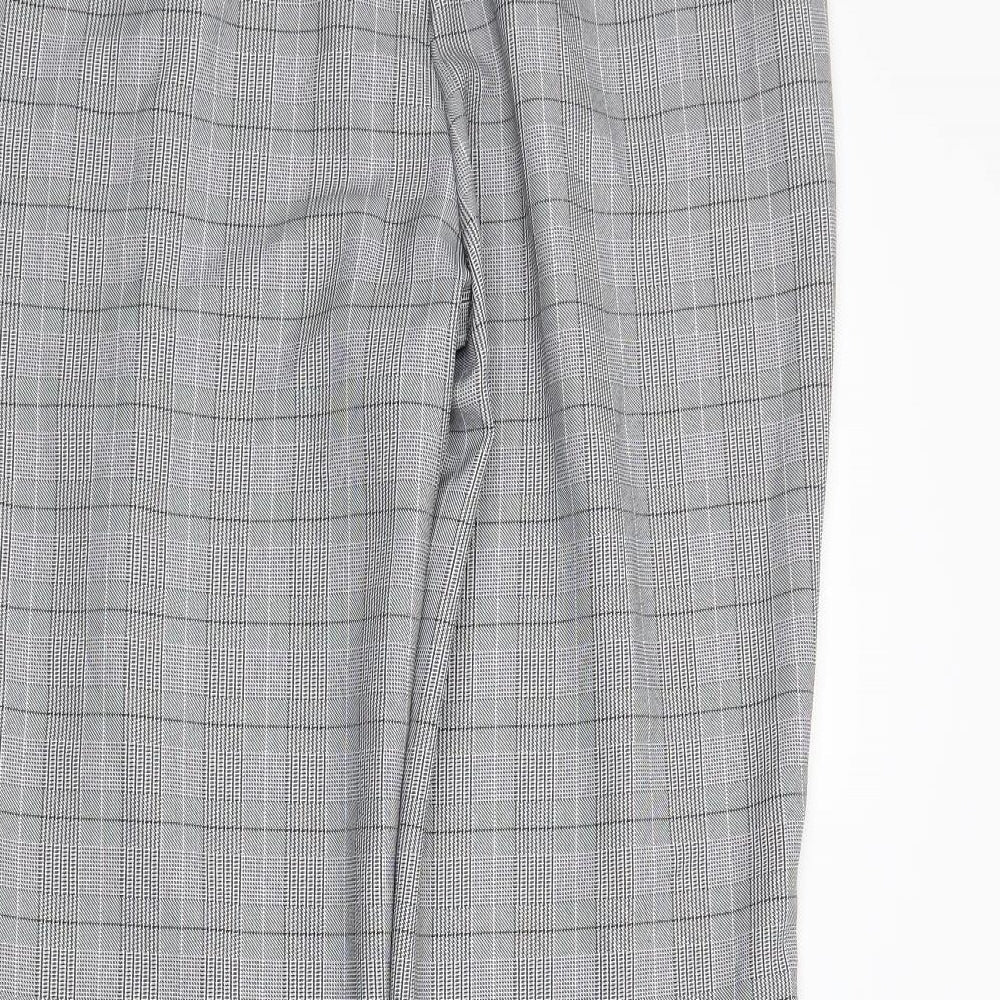 Dorothy Perkins Womens Black Plaid Trousers Size 14 L26 in