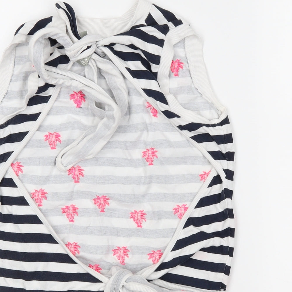 ASOS Womens Blue Striped Basic Tank Size 8