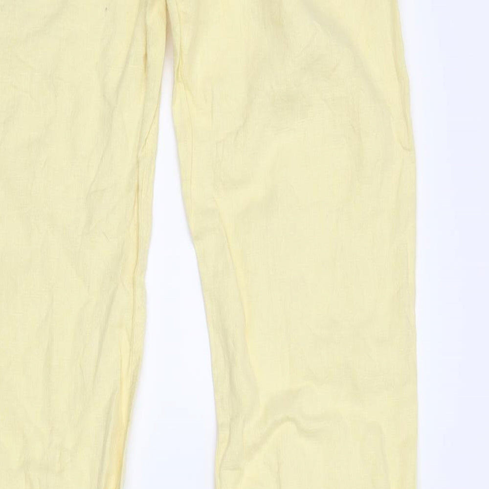 FREEMAN T. PORTER Womens Yellow Trousers Size 28 in L32 in