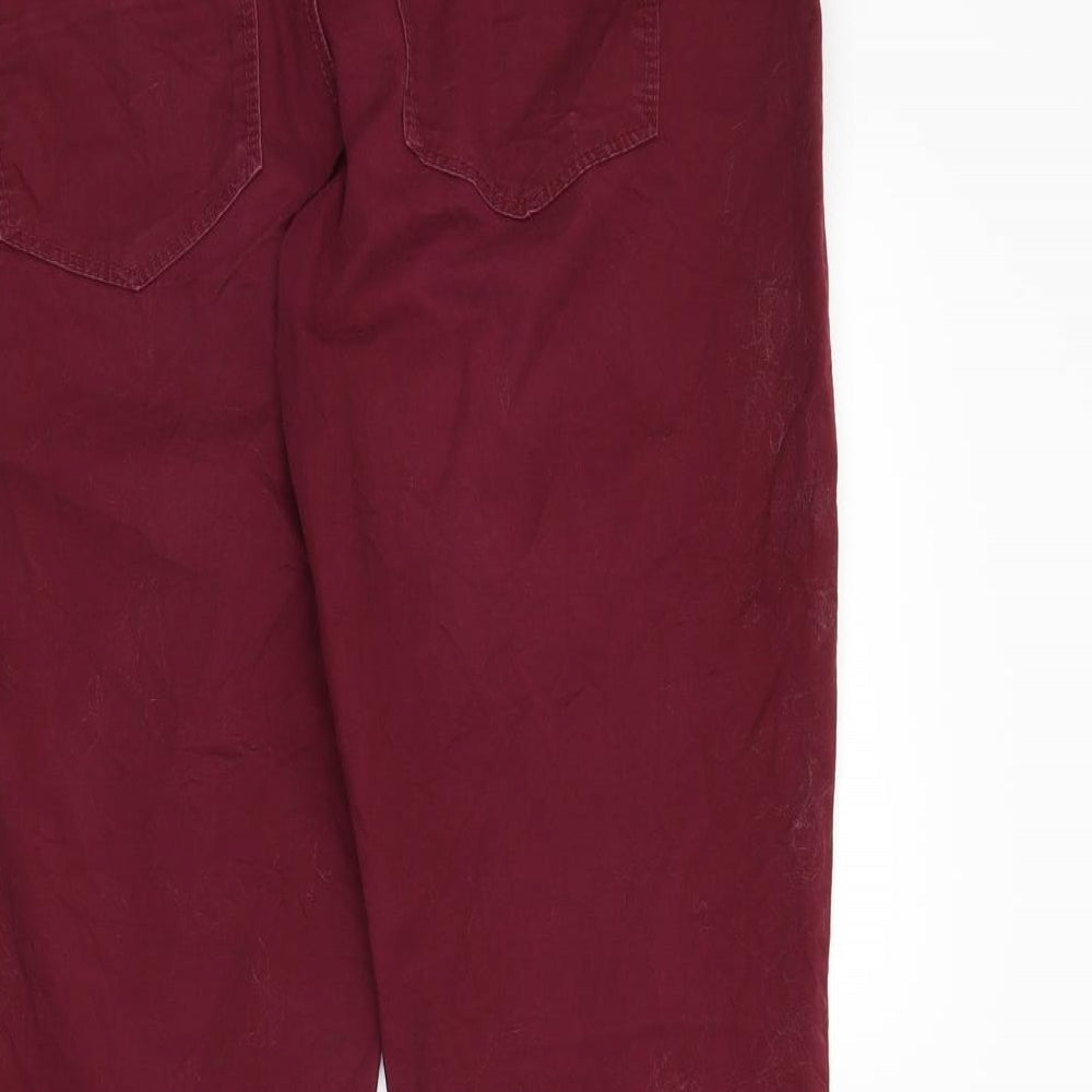 onlly Womens Red Cropped Jeans Size 34 in L25 in