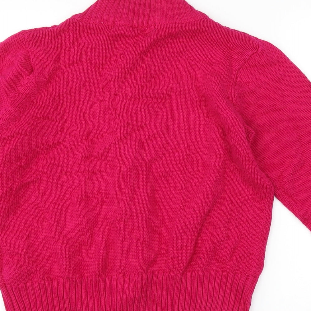 isle Womens Pink Knit Jacket Size S