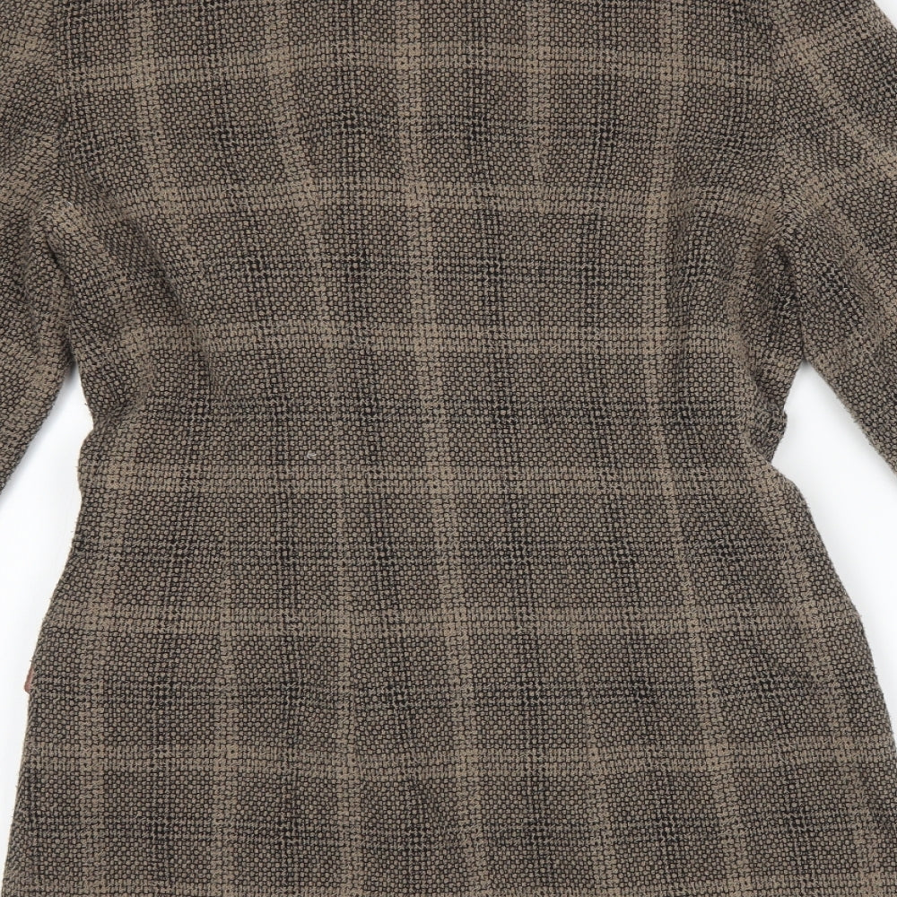 Wallis Womens Brown Check Jacket Suit Jacket Size 8