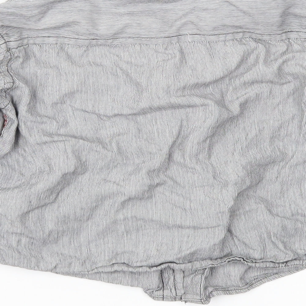 Rebel Boys Grey Striped Basic Button-Up Size 2-3 Years