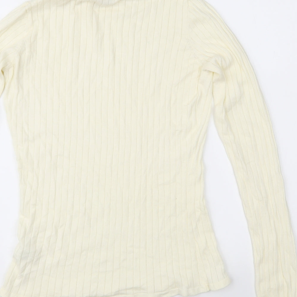 Blackriver Womens Ivory Knit Pullover Jumper Size 14