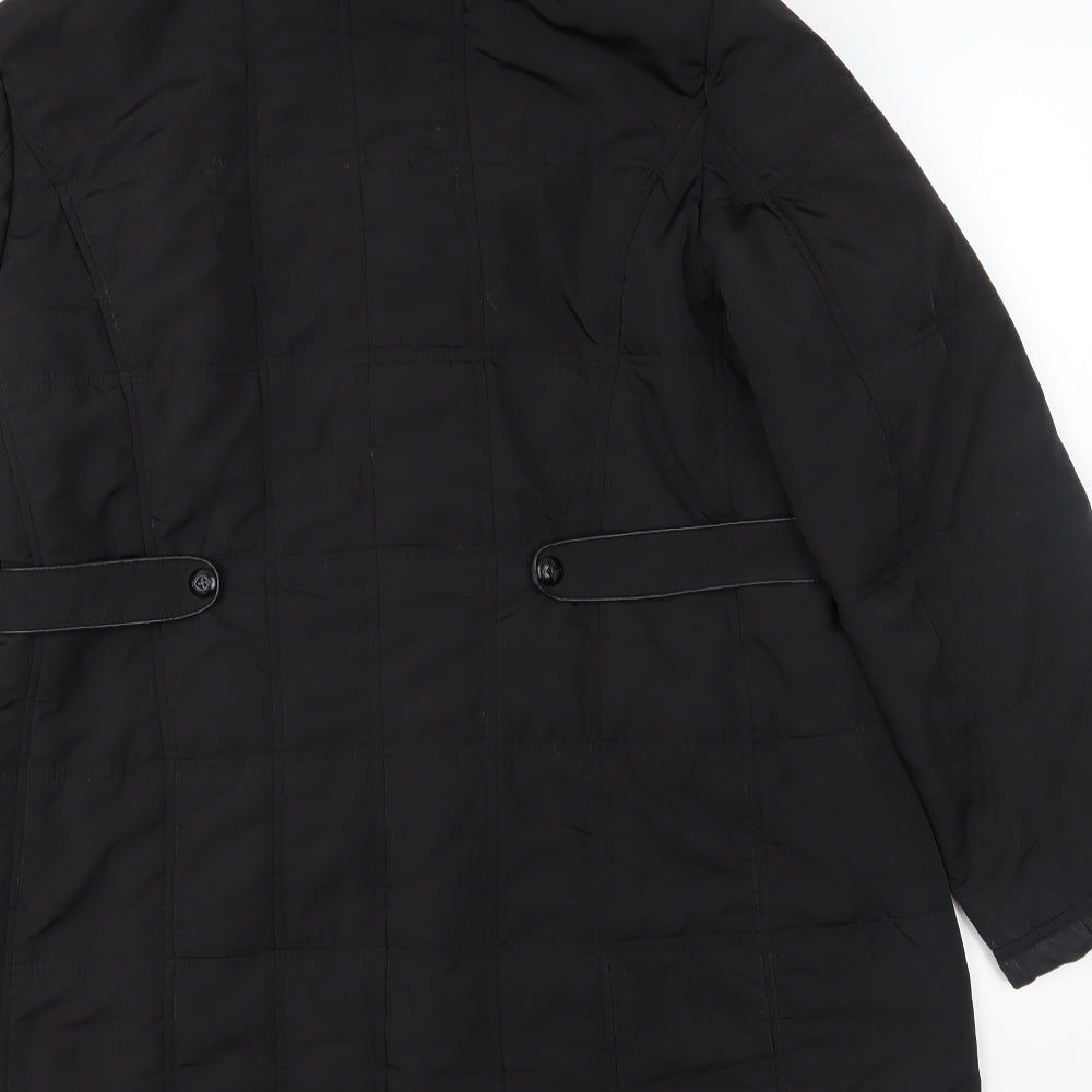 Klass Womens Black Overcoat Coat Size M
