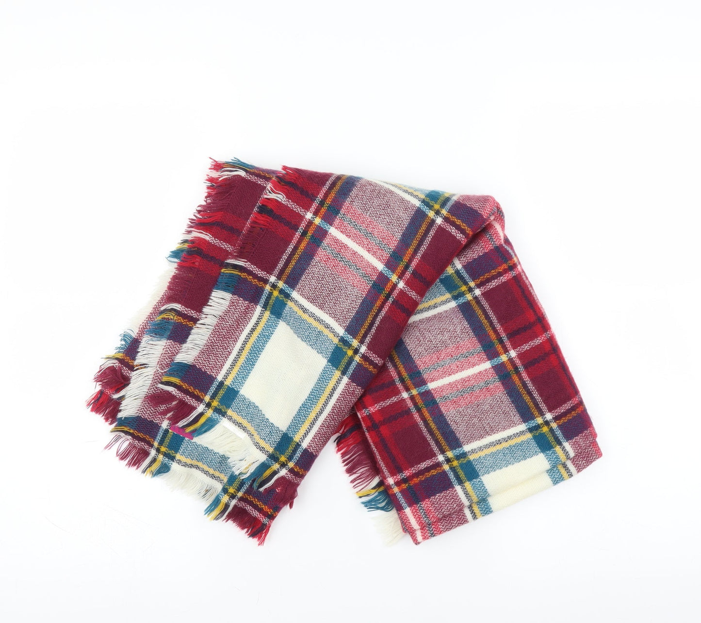 Preworn Womens Multicoloured Plaid Shawl/Wrap