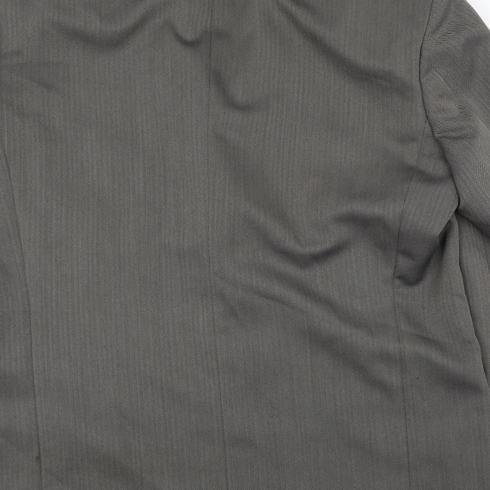 Zantos Mens Grey Herringbone Jacket Suit Jacket Size 42