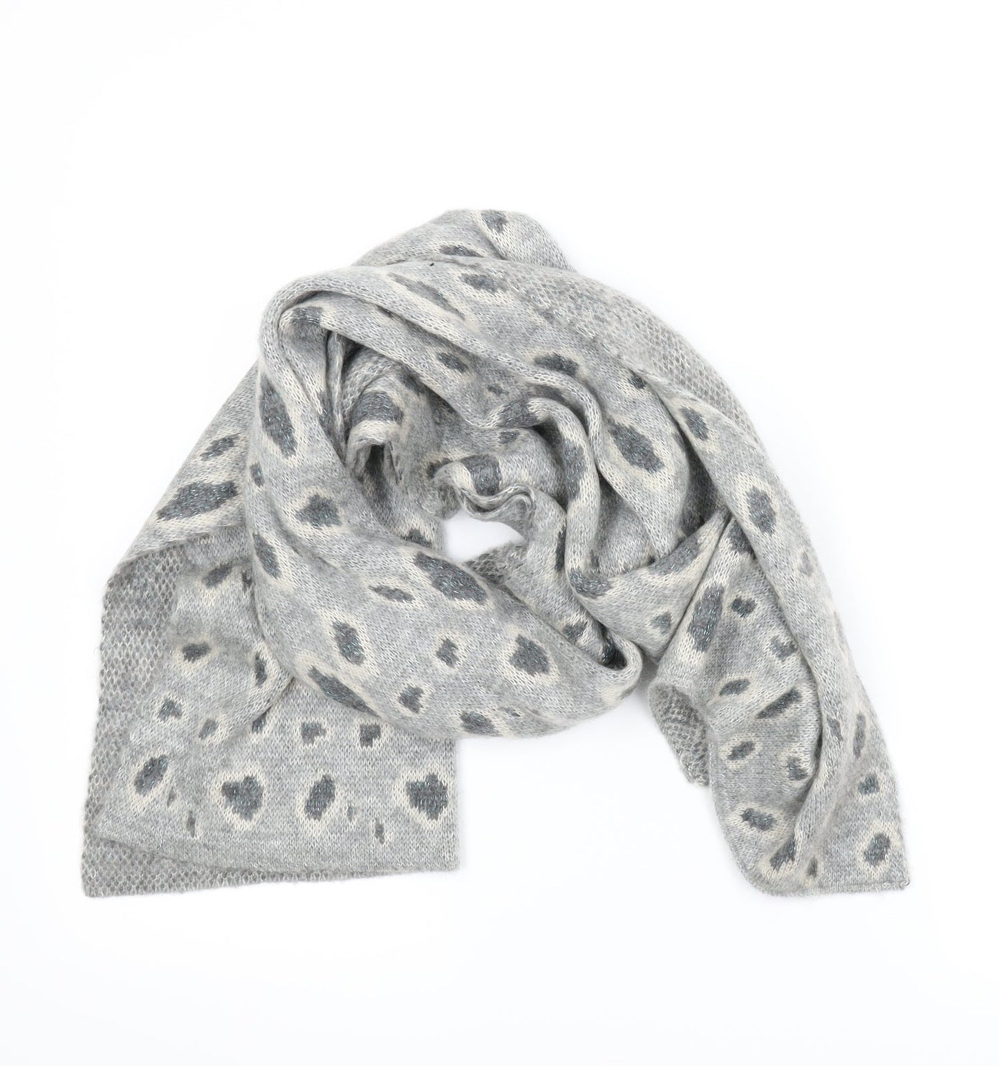 Faith Womens Grey Animal Print Scarf