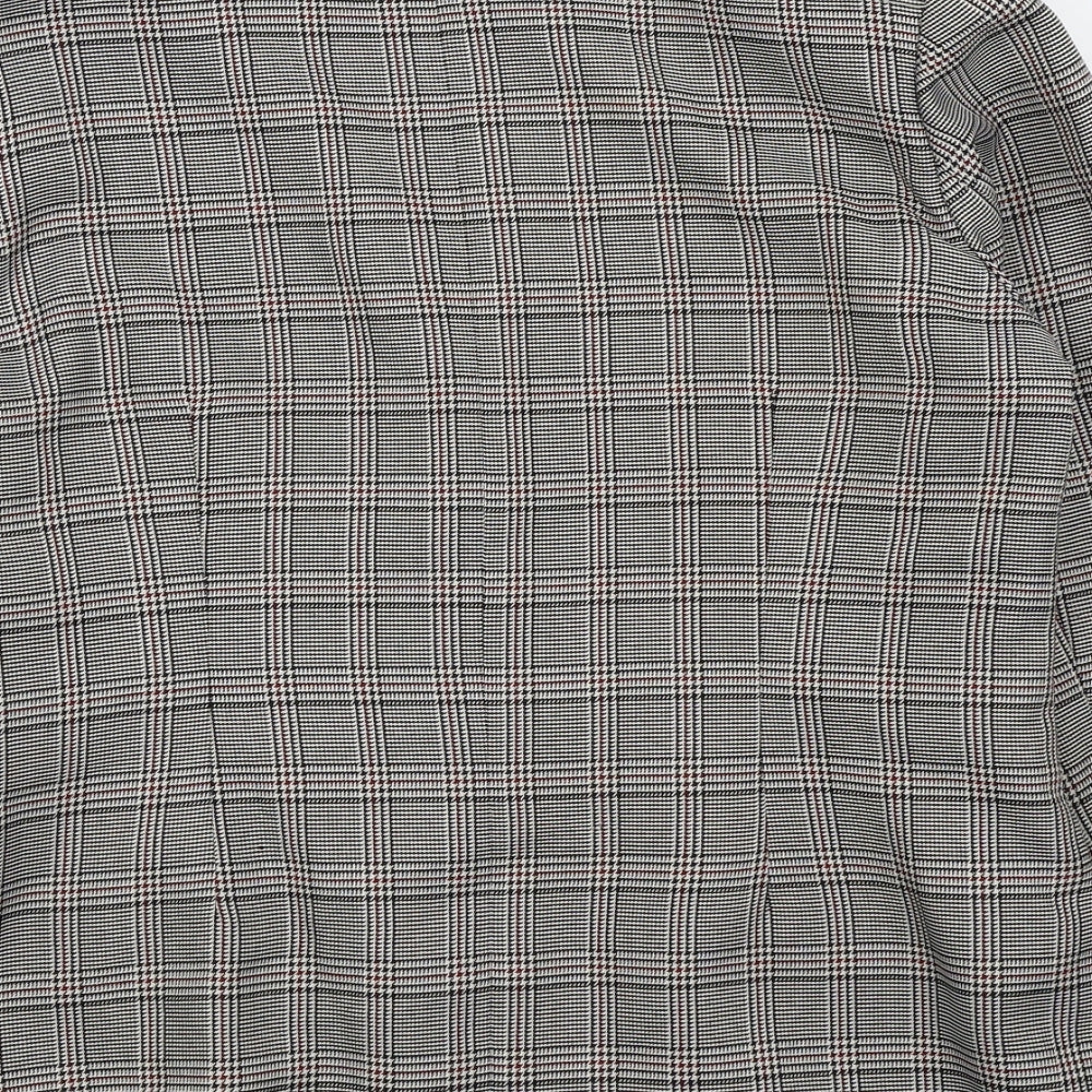 Daxon Womens Grey Check Jacket Blazer Size 14