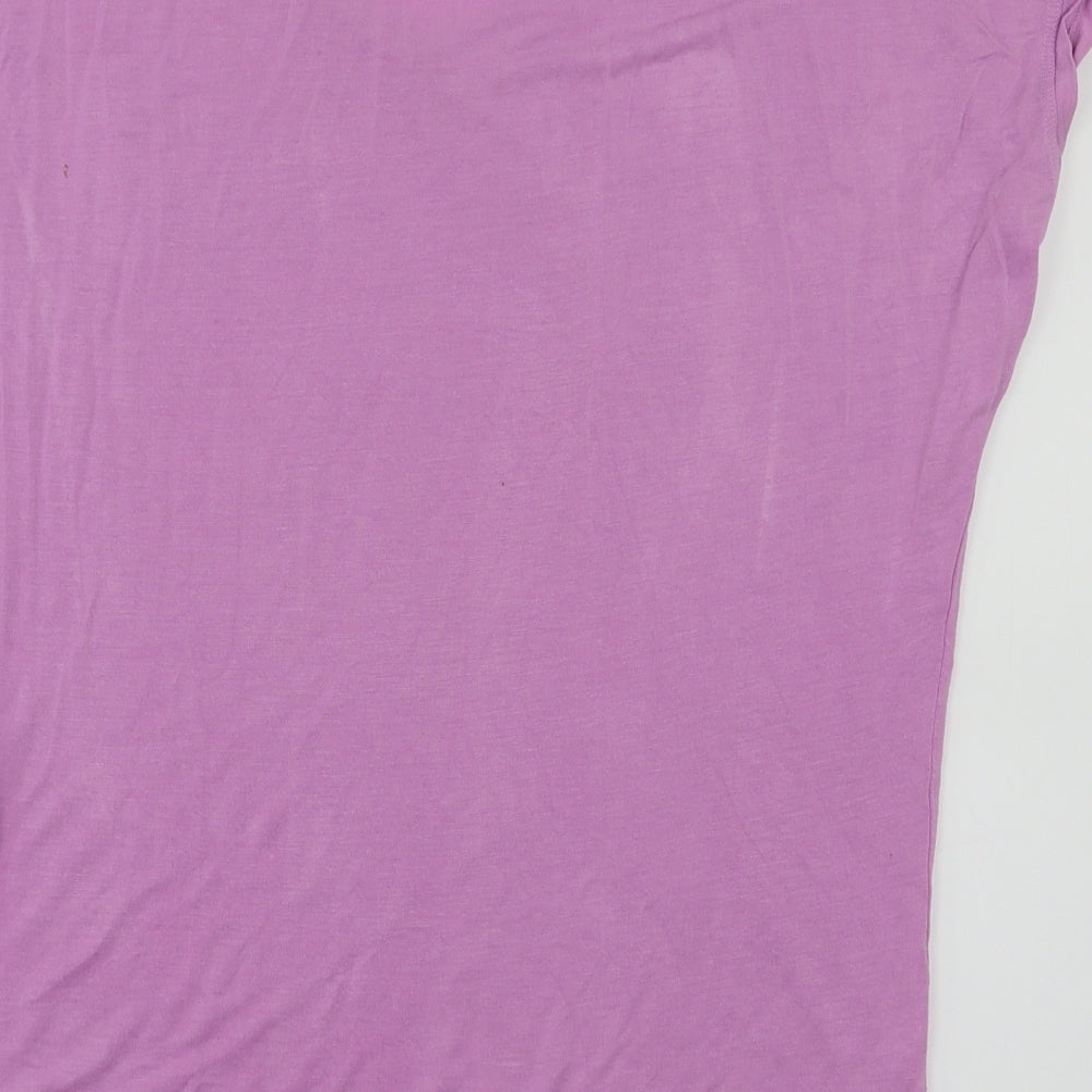 Elle Sport Womens Purple Basic T-Shirt Size 12