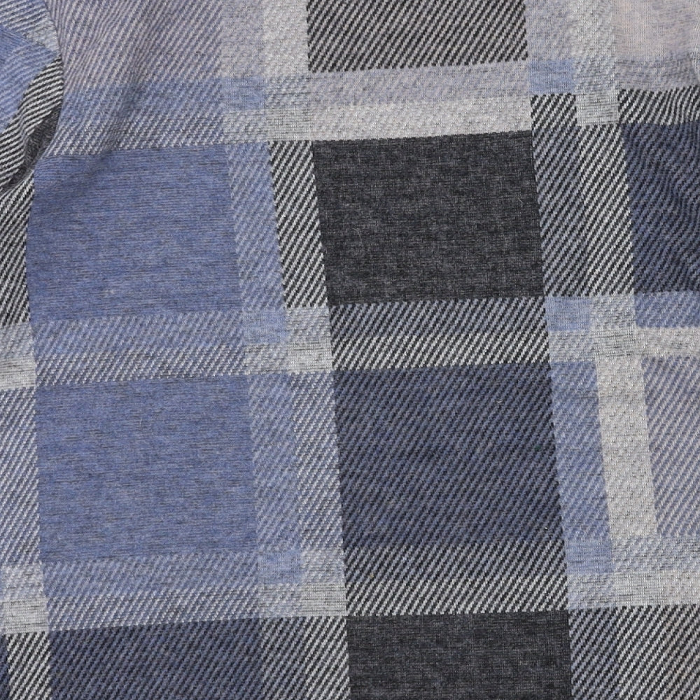 M&S Womens Black Check Basic T-Shirt Size 10