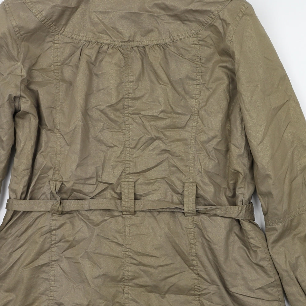 New Look Womens Gold Jacket Coat Size 10