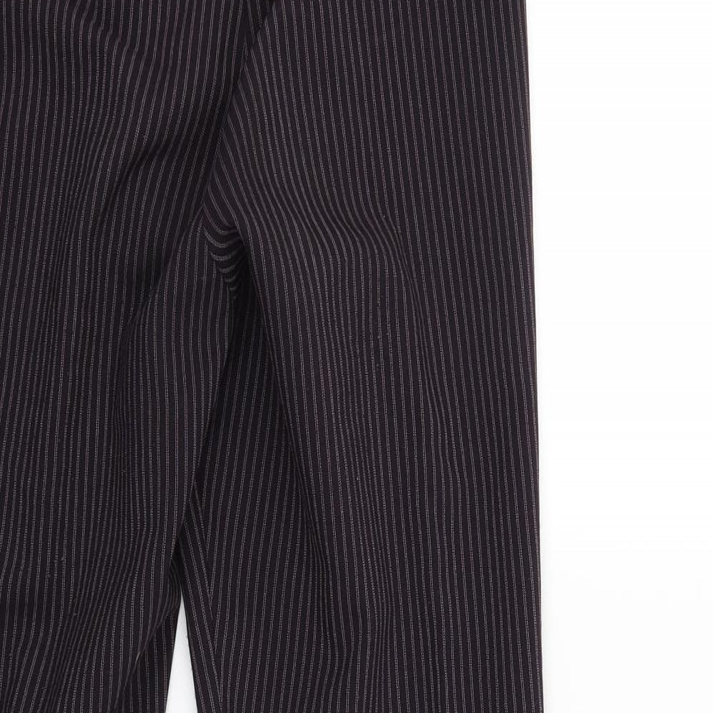 Petites Womens Red Striped Trousers Size 14 L27 in