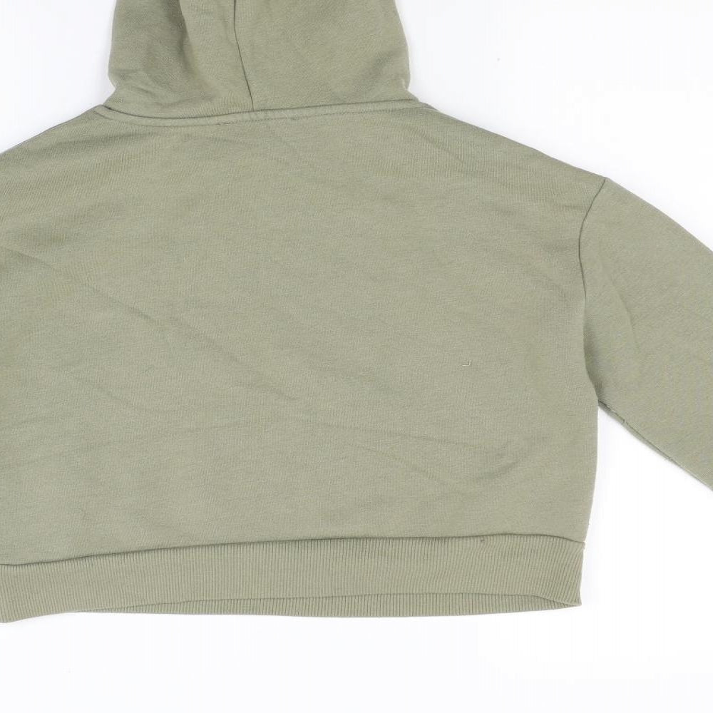 New Look Girls Green Jacquard Pullover Hoodie Size 10 Years