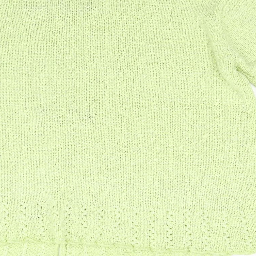 Anne Marie Womens Green Knit Pullover Jumper Size M