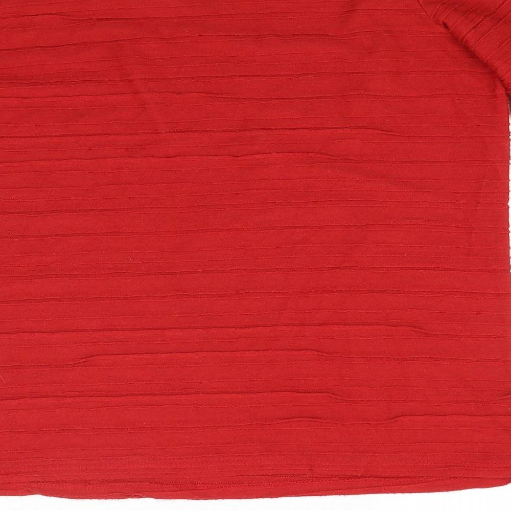 Laura Torelli Womens Red Knit Pullover Jumper Size S