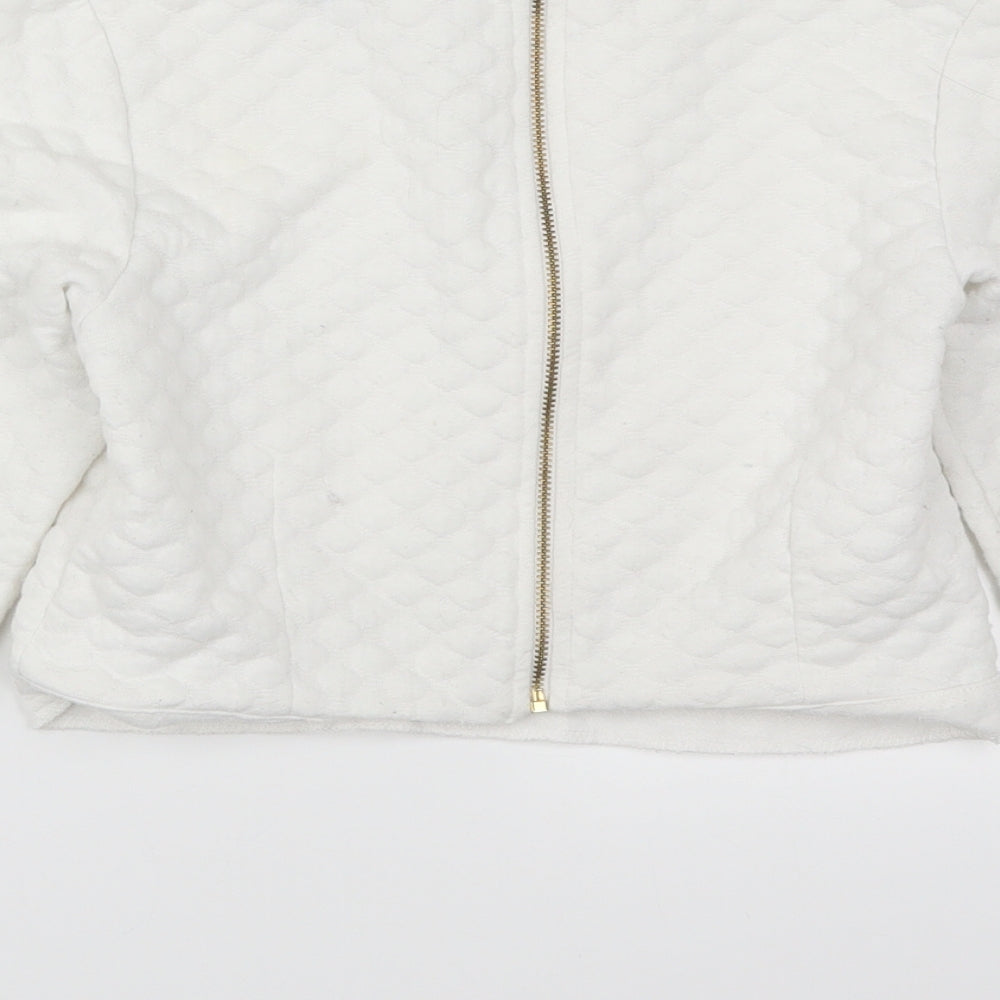 H&M Womens White Pullover Sweatshirt Size XS