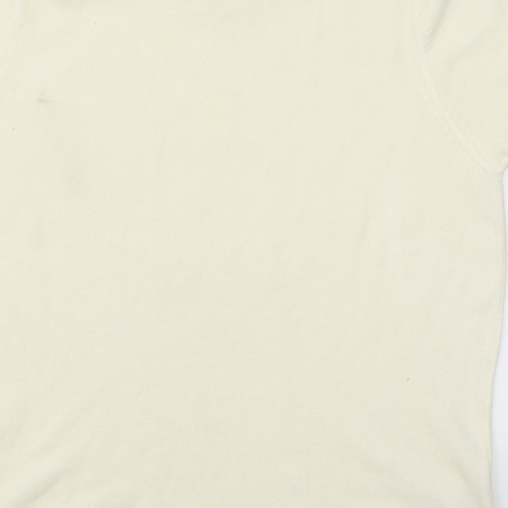 Isabelle Womens White Pullover Jumper Size 12 - Cream