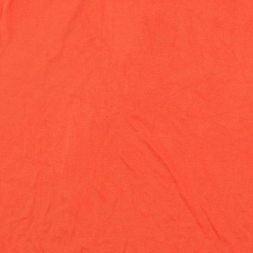 Mango Womens Orange Pullover Jumper Size S