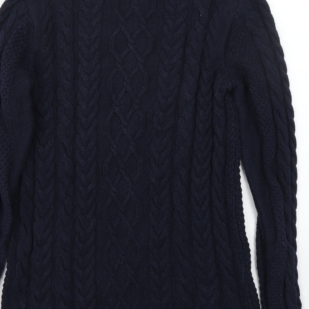 Roman Womens Blue Pullover Jumper Size S