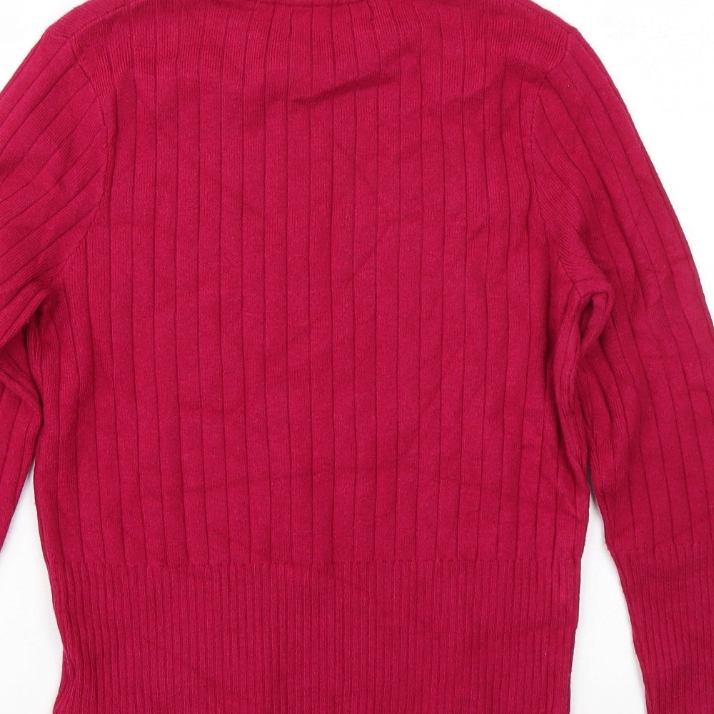 Marks & Spencer Womens Pink Rayon Pullover Jumper Size 12