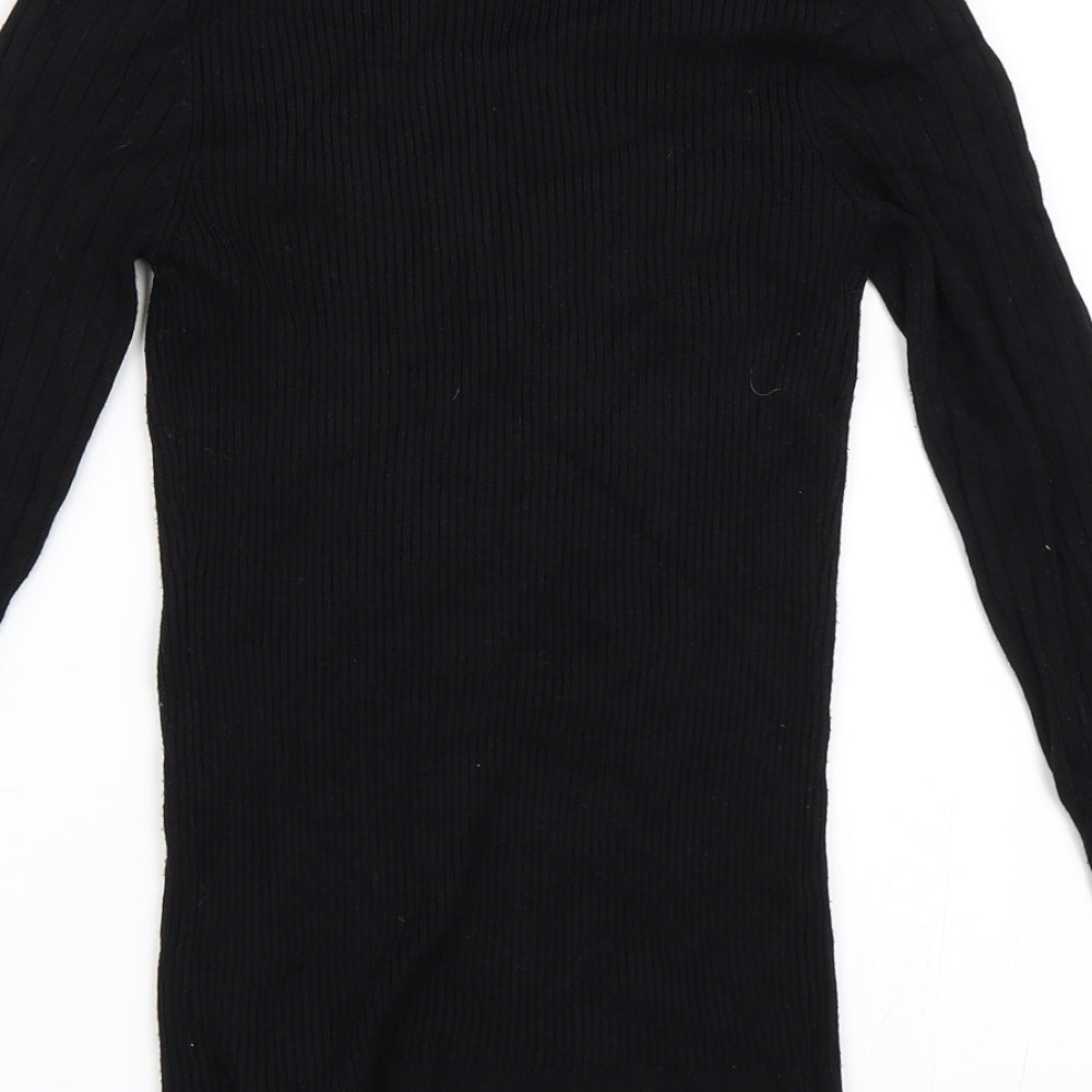 New Look Womens Black Pullover Jumper Size 10